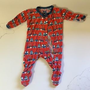 Kickee Pants jammies. Elephants in train cars.